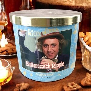 🆕40+ Hrs Willy Wonka Butterscotch Ripple 3 Wick Candle